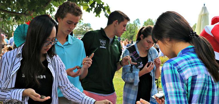 Students at Chase Collegiate out in their community giving back